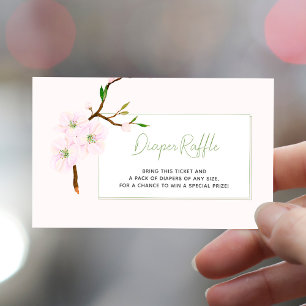 rosa blommigt - allt mindre raffle biljett babydu tilläggskort