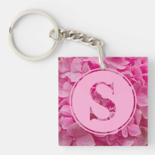 Rosa Blommigt Alphabet Brev ’S’ och XO