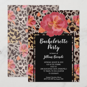 Rosa Blommigt Animaliska utskrifter Bachelorette-I