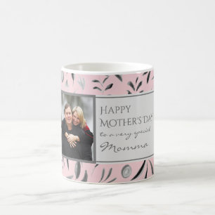 ROSA Blommigt Anpassningsbar MOMMA Photo Kaffemugg