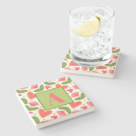 Rosa Blommigt Anpassningsbar  vid Söt av hjärtat M Stenunderlägg