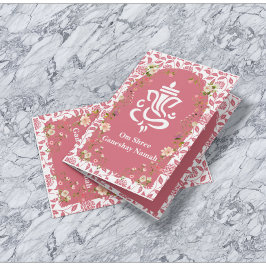 Rosa Blommigt Arch Ram Indiska Bröllop Inbjudan