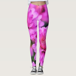 Rosa Blommigt Art Leggings