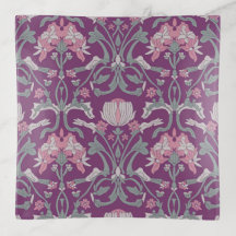 Rosa Blommigt Art nouveau