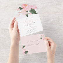 Rosa Blommigt Baby i blobduschar
