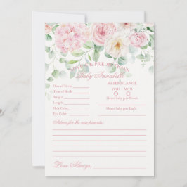 Rosa Blommigt Baby i Bloom Advice for Baby Card Inbjudningar