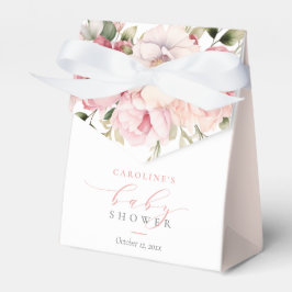 Rosa Blommigt Baby i Bloom Girl Baby Shower Presentaskar