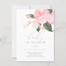 Rosa Blommigt Baby i Bloom Shower Girl