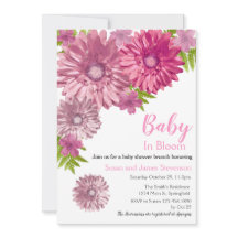 Rosa Blommigt Baby i Brunch Shower Bloom