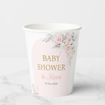 Rosa Blommigt Baby Shower-flicka