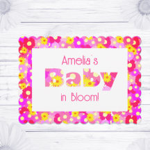 Rosa Blommigt Baby Shower