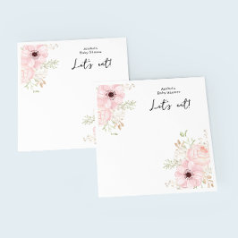 Rosa Blommigt Baby Shower Pappersservett