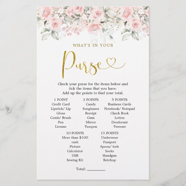  Rosa Blommigt Baby Shower What in your Purpose (Framsida)