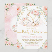  Rosa Blommigt Baby Woodland Fox Girl Shower