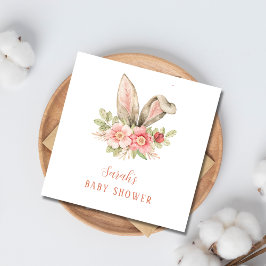  rosa, blommigt, babydusch pappersservett