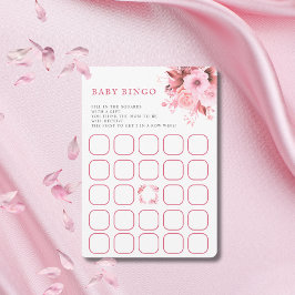  Rosa Blommigt Babykläder Bingo-spel Inbjudningar