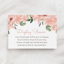 Rosa Blommigt Babykläder Visning Shower Tilläggskort