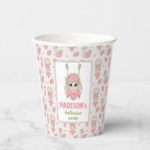 Rosa blommigt ballerina söt, knölpapp