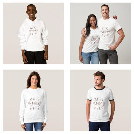 Rosa Blommigt Bästa Mamma någonsin T Shirt