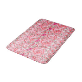 Rosa Blommigt Bath Mat Badrumsmatta