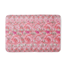 Rosa Blommigt Bath Mat