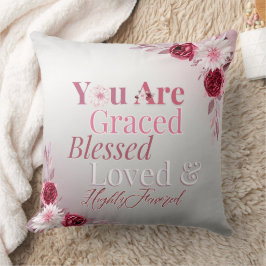 Rosa Blommigt - Beaktad, privilegierad inspiration Kudde