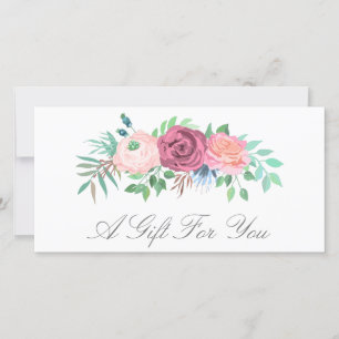 Rosa Blommigt Beauty Salon Gift Certificate