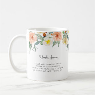 Rosa Blommigt, blir du min gudfader Frieri? Kaffemugg