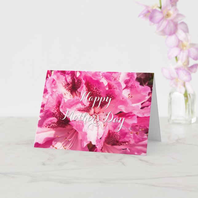 Rosa Blommigt Bliss - Personlig Mors dag Card Kort (Orkide)