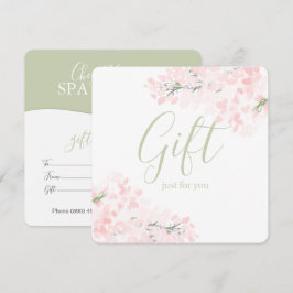Rosa Blommigt Blommars Gift-certifikat