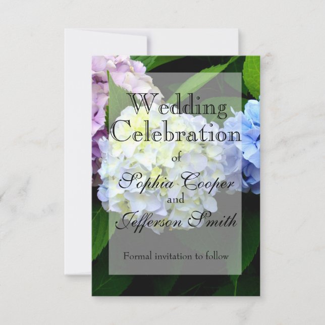 rosa blommigt blue blommigt lila blommigt Hydrange Spara Datumet (Framsida)