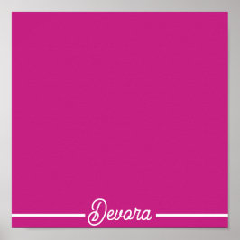 Rosa blommigt bordstablett poster