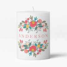Rosa Blommigt Bouquet med Namn