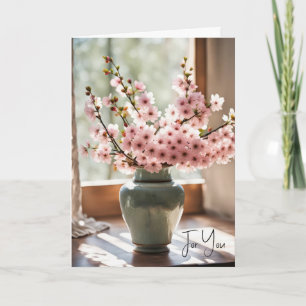 Rosa Blommigt Bouquet Tack Kort
