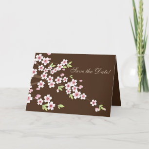 Rosa Blommigt Bröllop Chocolate, Spara datumkort Meddelande