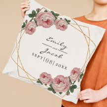 Rosa Blommigt Bröllop Elegant Guld Glitter