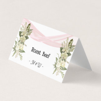 Rosa Blommigt Buffet Kort