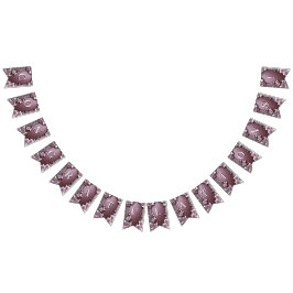 Rosa Blommigt Bunting Flagga