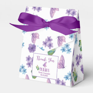Rosa Blommigt Butterfly Girl Baby Shower Välkommen Presentaskar