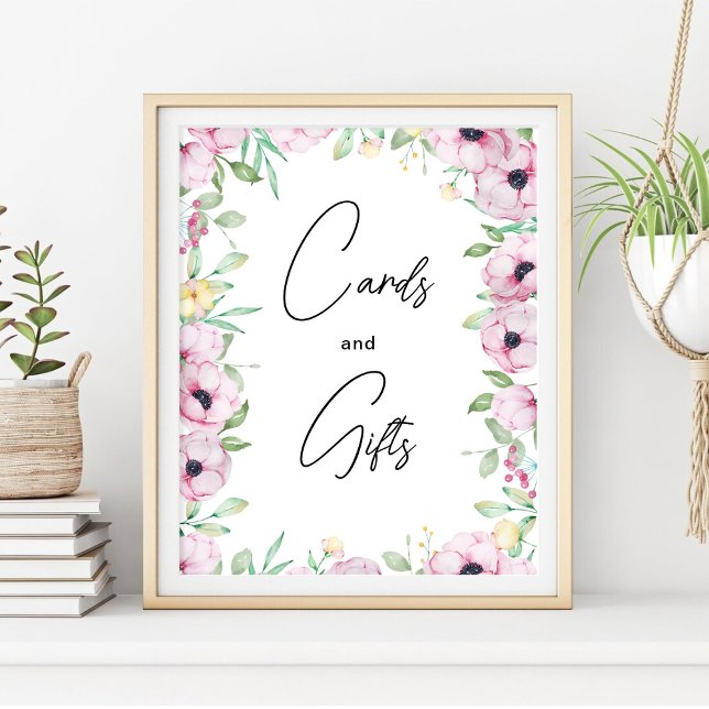 Rosa Blommigt Cards och Gift Poster (Skapare uppladdad)