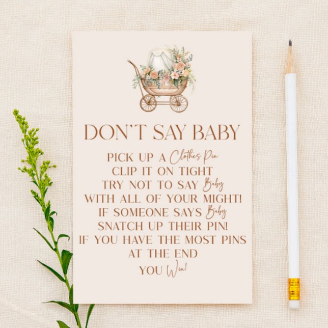 Rosa Blommigt Carriage Säg inte babykläder (Skapare uppladdad)