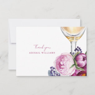 Rosa Blommigt Champagne Möhippa Tack Kort