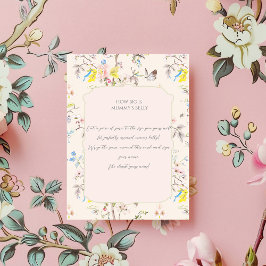 Rosa Blommigt Chinoiserie Baby Shower