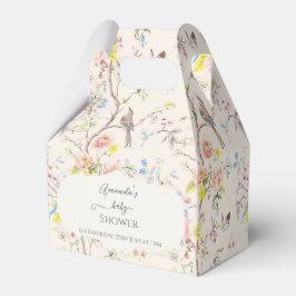 Rosa Blommigt Chinoiserie Baby Shower Presentaskar