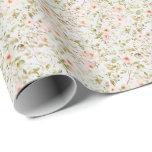Rosa Blommigt Cottagecore Coquette Wrapping Papper Presentpapper<br><div class="desc">Denna papper med en beundransvärd elegant har en feminin färg palett med pastells rosa och grönt. Det är förskönat med ett känsligt blommönster med vild vattenfärg ro och med plats för ett foto, ett meddelande och ditt namn. Den här vintage-inspirerade presentfigurationen har en avgörande shabby chic, kottagekore, coquette-känsla och påminner...</div>