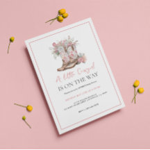 Rosa Blommigt Cowgirl Boots and Greenery Bay Showe