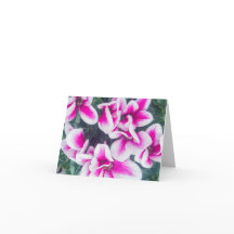 Rosa Blommigt Cyclamen Photography Notecard