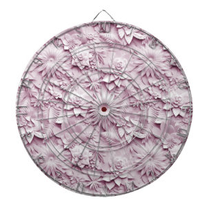 Rosa Blommigt Dartboard Darttavla
