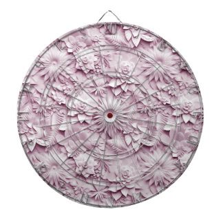 Rosa Blommigt Dartboard Darttavla