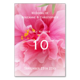 Rosa Blommigt Design Bröllop Bordsnummer